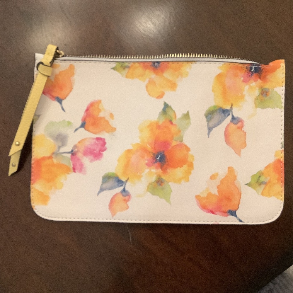 Leather zip up bag